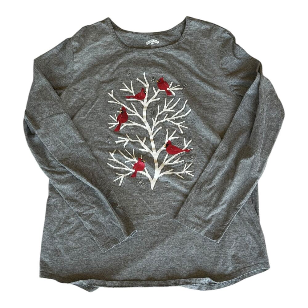Womens Winter Top Bundle Size Small Christmas Holiday Xmas Jingle Red White Grey - Picture 2 of 7